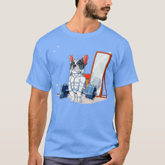 French Bulldog Dog Weightlifting Deadlift Men Fitn T-Shirt