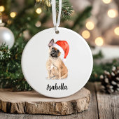 French Bulldog Dog Weihnachten Keramik Ornament