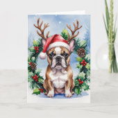 French Bulldog Dog Weihnachtsgrüßen Karte (Vorderseite)