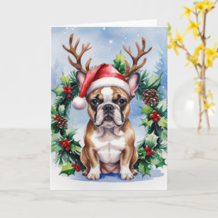 French Bulldog Dog Weihnachtsgrüßen Karte