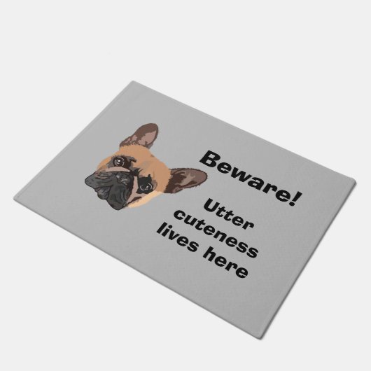 French Bulldog Door Mat Fußmatte (Schrägansicht)