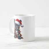French Bulldog Doppy Welpe Weihnachten Kaffeetasse (Vorderseite Links)