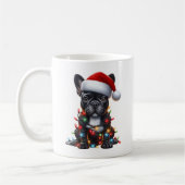 French Bulldog Doppy Welpe Weihnachten Kaffeetasse (Links)