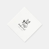 French Bulldog Drinks on Me Wedding Napkins Serviette (Ecke)