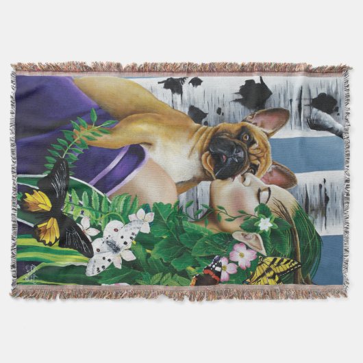 French Bulldog Dryad Fantasy Decke (Vorderseite)
