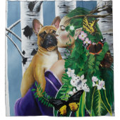 French Bulldog Dryad Fantasy Duschvorhang (Vorderseite)