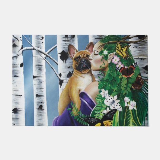 French Bulldog Dryad Fantasy Fußmatte (Vorderseite)
