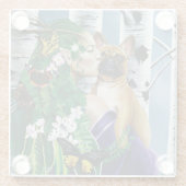 French Bulldog Dryad Fantasy Glasuntersetzer (Rückseite)