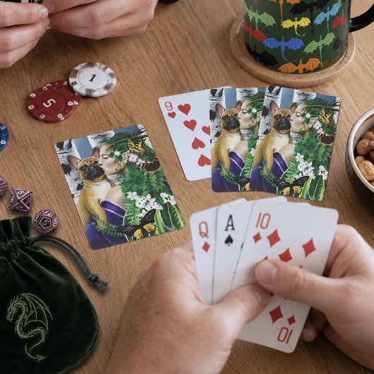 French Bulldog Dryad Fantasy Spielkarten