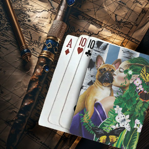 French Bulldog Dryad Fantasy Spielkarten