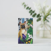 French Bulldog Dryad Fantasy Visitenkarte (Stehend Vorderseite)
