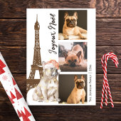 French Bulldog Eiffel Tower Foto Paris Weihnachten