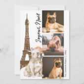 French Bulldog Eiffel Tower Foto Paris Weihnachten (Vorderseite)