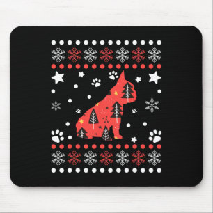 French Bulldog Eigentümer von Christmas Dog Patter Mousepad