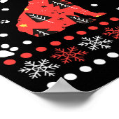 French Bulldog Eigentümer von Christmas Dog Patter Poster (Ecke)