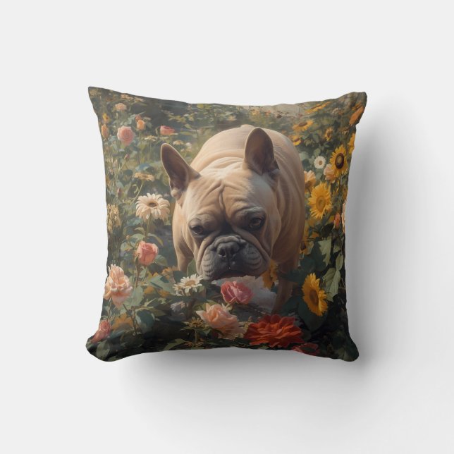 French Bulldog Elegant Throw Kissen (Vorderseite)