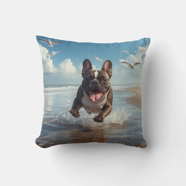 French Bulldog Elegant Throw Kissen (Vorderseite)