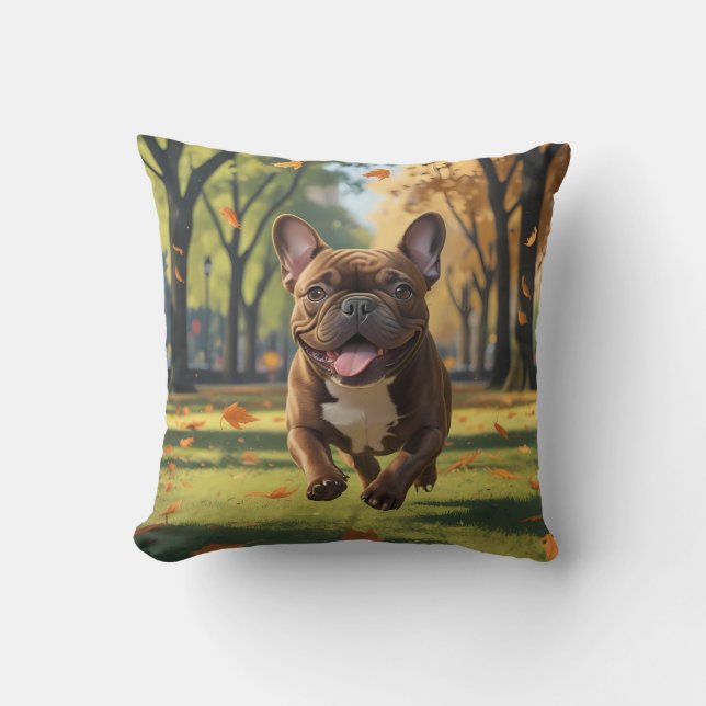 French Bulldog Elegant Throw Kissen (Vorderseite)