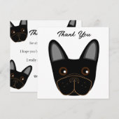 French Bulldog Face Birthday Party Danke Karte (Vorne/Hinten)