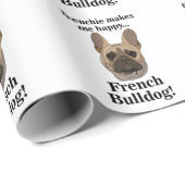 French Bulldog Face Dog Lover Geschenkpapier (Rolleneckpunkt)