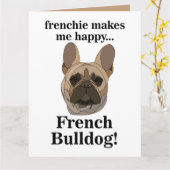 French Bulldog Face Dog Lover Karte (Gelbe Blume)