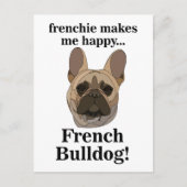 French Bulldog Face Dog Lover Postkarte (Vorderseite)