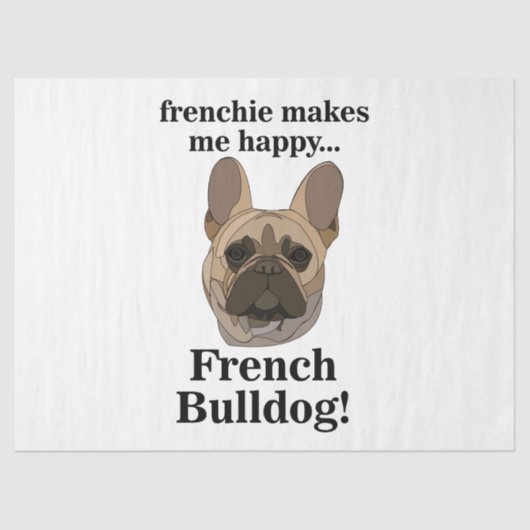 French Bulldog Face Dog Lover Seidenpapier (Vorderseite)