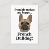 French Bulldog Face Frenchie Dog Groomer Visitenkarte (Vorderseite)
