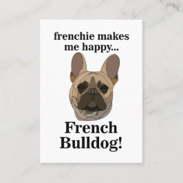 French Bulldog Face Frenchie Dog Groomer Visitenkarte