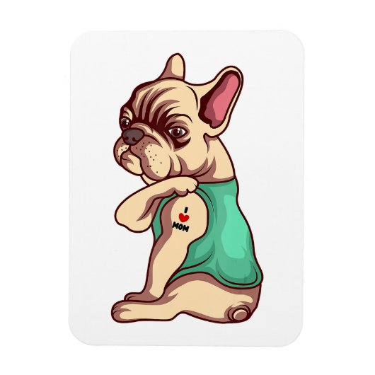 French Bulldog Face Kühlschrank Magnet (Vertikal)