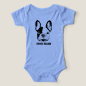 French Bulldog face on toddlers baby (Design Vorderseite)