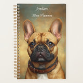 French Bulldog Fawn Frenchie Portrait Personalisie Planer (Vorderseite)
