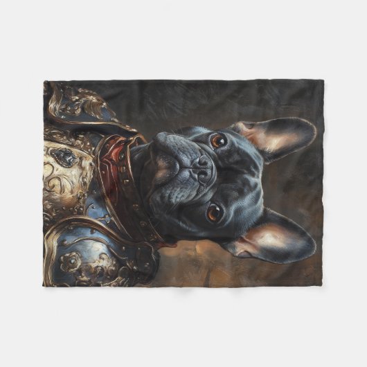 French Bulldog Fleece Blanket (Vorderseite (Horizontal))