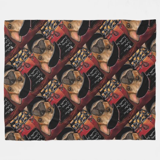 FRENCH BULLDOG FLEECEDECKE (Vorderseite (Horizontal))