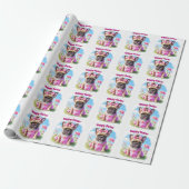 French Bulldog Flowers Easter French Bulldog Geschenkpapier (Ungerollt)