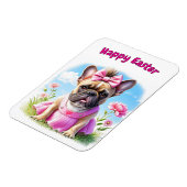 French Bulldog Flowers Easter French Bulldog Magnet (Linke Seite)