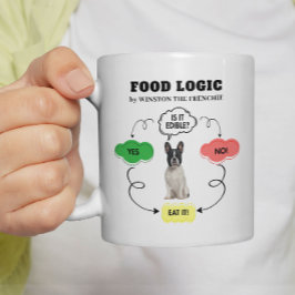 French Bulldog Food Logic Personalisierte Flowchar Kaffeetasse