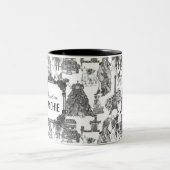 FRENCH BULLDOG Frenchie Black Toile Anpassung Zweifarbige Tasse (Mittel)