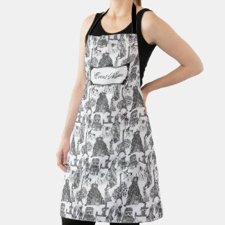 FRENCH BULLDOG Frenchie Black Toile mit Individuel Schürze