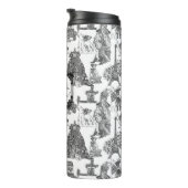 FRENCH BULLDOG Frenchie Black Toile Thermosbecher (Nach rechts gedreht)