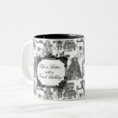FRENCH BULLDOG Frenchie Black Toile Zweifarbige Tasse (Vorderseite Links)