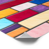 French Bulldog - Frenchie - buntes Mosaik Poster (Ecke)