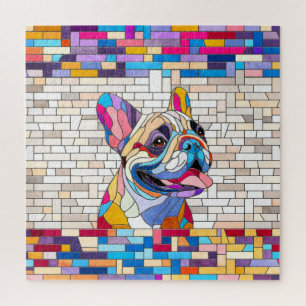 French Bulldog - Frenchie - buntes Mosaik Puzzle