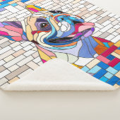 French Bulldog - Frenchie - buntes Mosaik Sherpadecke (3/4)