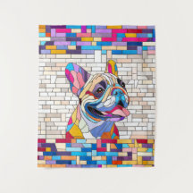 French Bulldog - Frenchie - buntes Mosaik