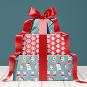 French Bulldog Frenchie Christmas Pattern Geschenkpapier Set