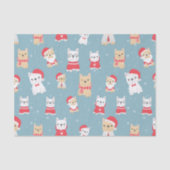 French Bulldog Frenchie Christmas Pattern Seidenpapier (Vorderseite)