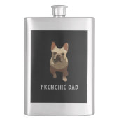French Bulldog, Frenchie Dad Flachmann (Vorderseite)