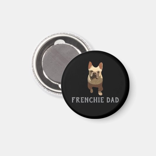 French Bulldog, Frenchie Dad Magnet (Vorderseite/Rückseite)
