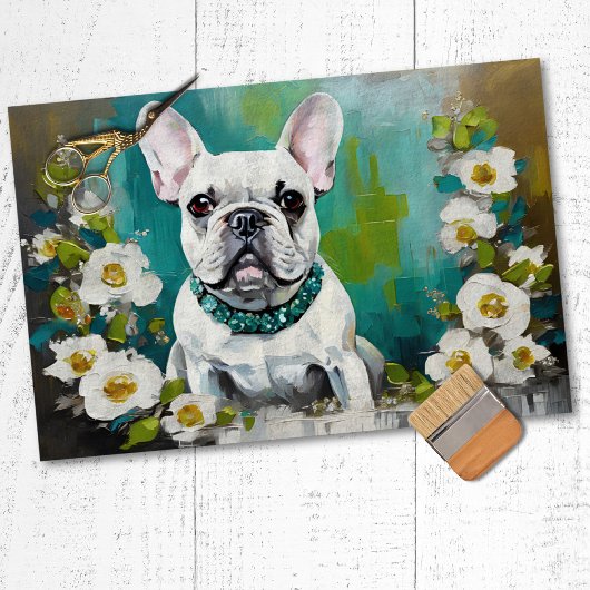 French Bulldog Frenchie Decoupage Tissue Paper Seidenpapier